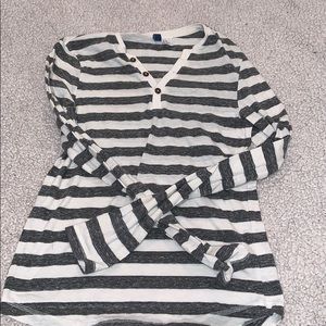 Grey and white stripped